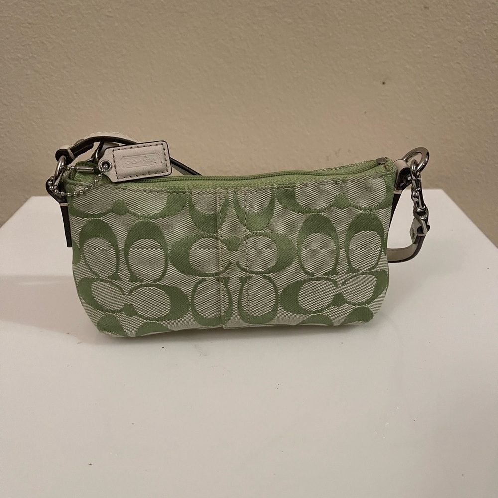 Coach signature wristlet